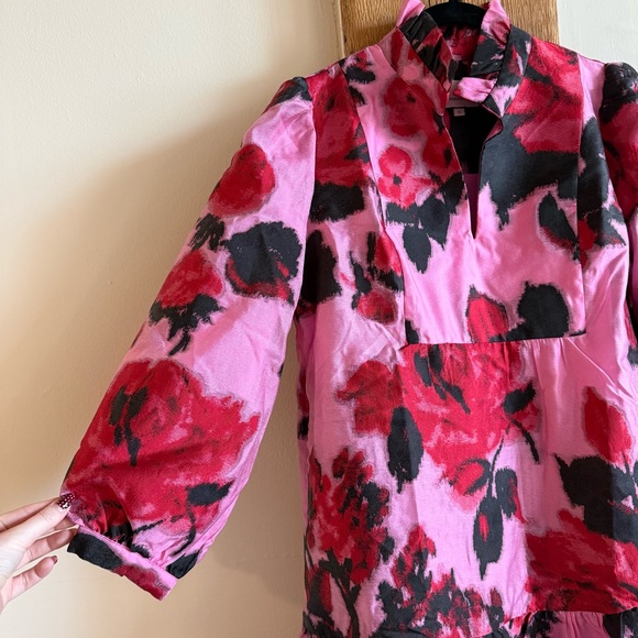 Tuckernuck Cerise Blossom Jacquard Palmerston Dress - Picture 5 of 10